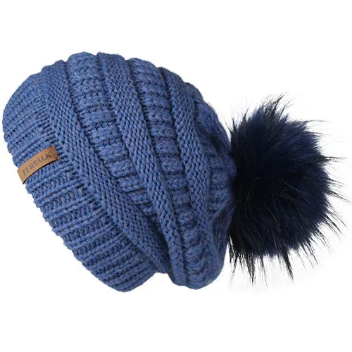 Fleece Velvet Lining Slouchy Casual Warm Knitted Winter Beanie