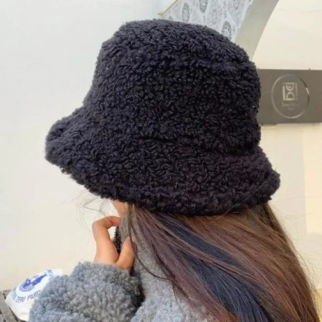 Fuzzy Warm Plush Bucket Hat