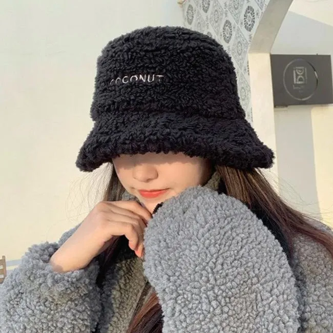 Fuzzy Warm Plush Bucket Hat