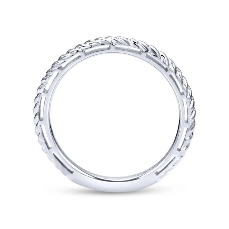 Gabriel & Co. 14k White Gold Stackable Ring