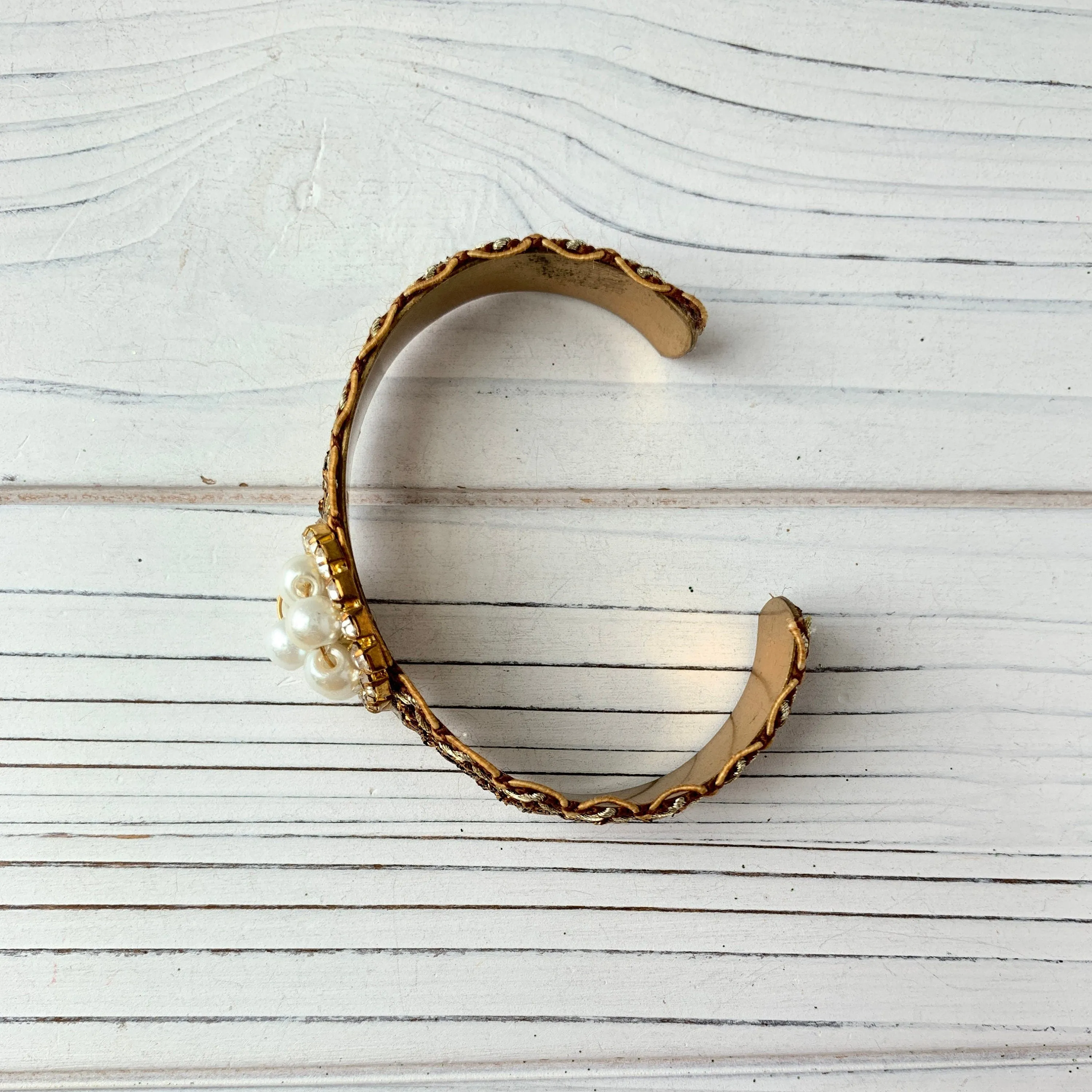 Gala Adjustable Brass Cuff Bracelet