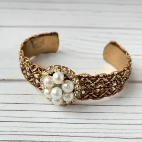 Gala Adjustable Brass Cuff Bracelet