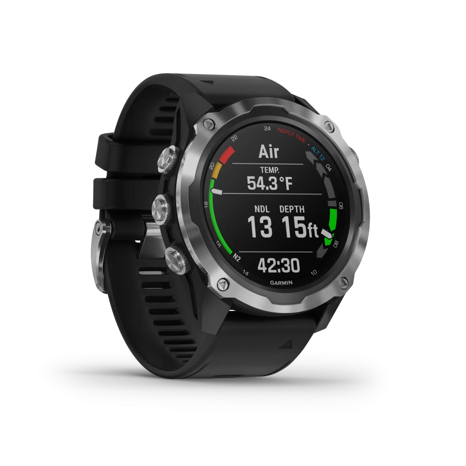 Garmin Descent Mk2 Watch-Style Stainless Steel with Black Band Dive Computer (010-02132-00)