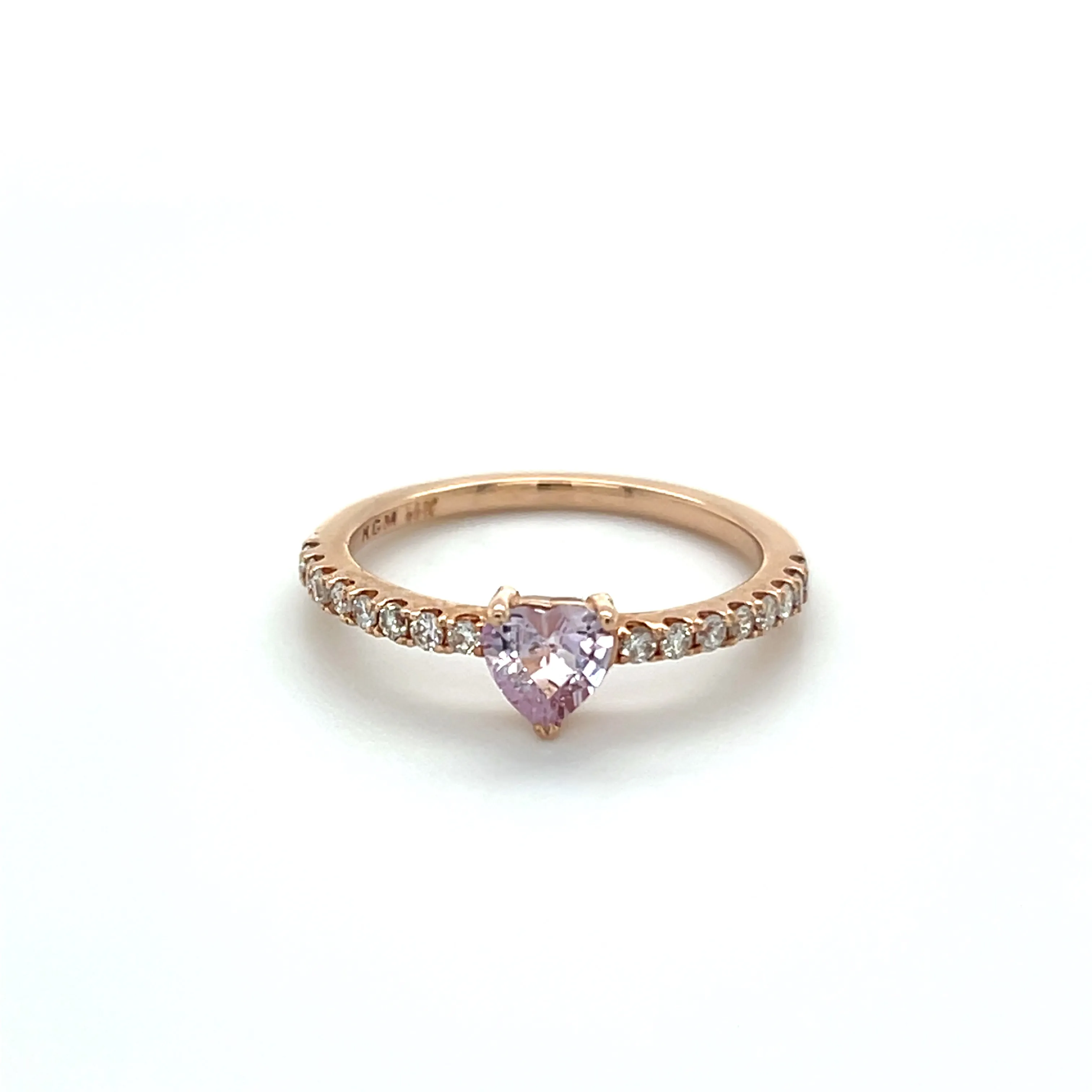 Gemstone Solitaire Diamond Band Ring