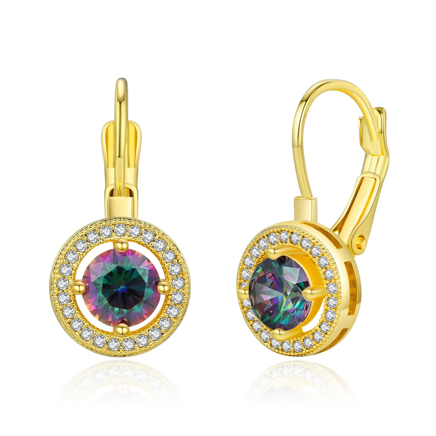 Genevive Marie Soleil Halo Earrings