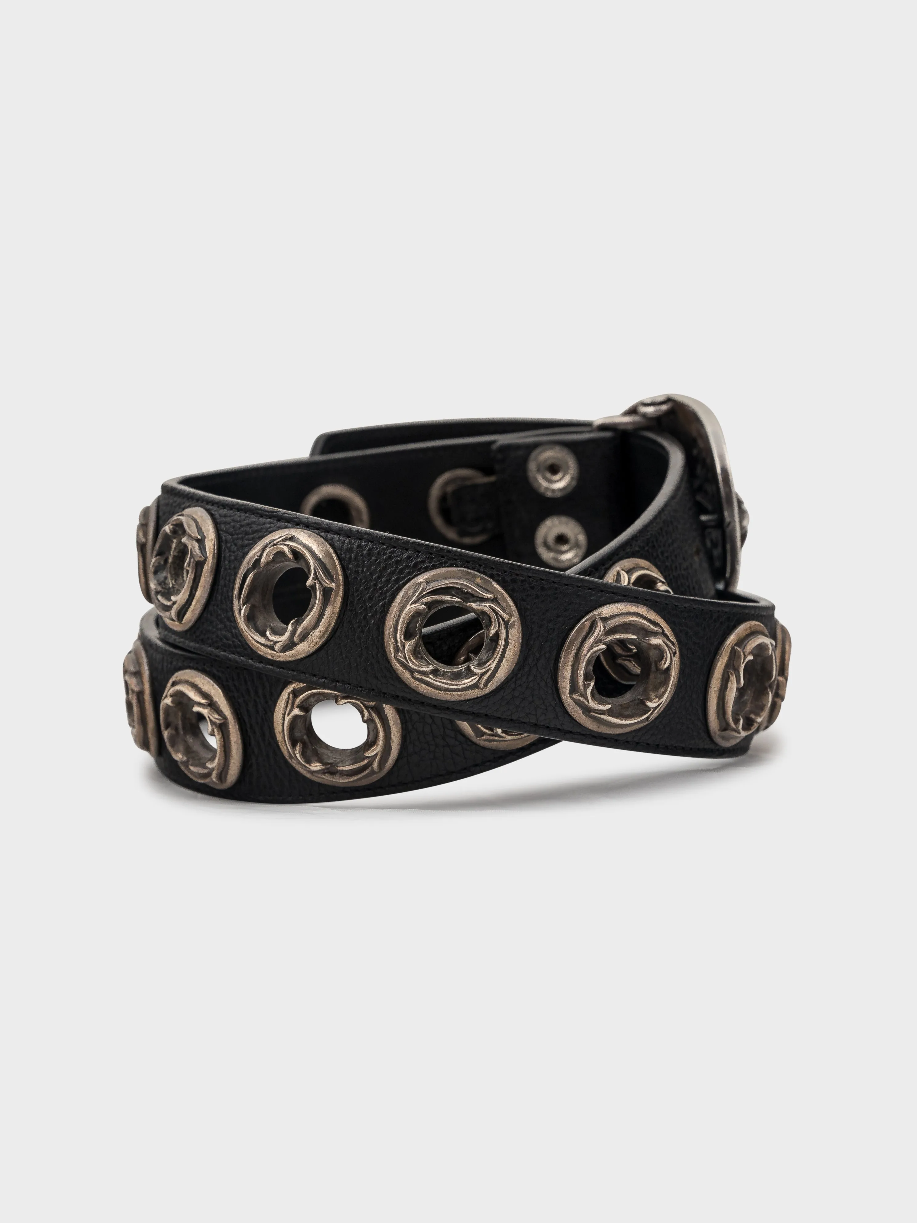 Giant Silver Eyelet Belt