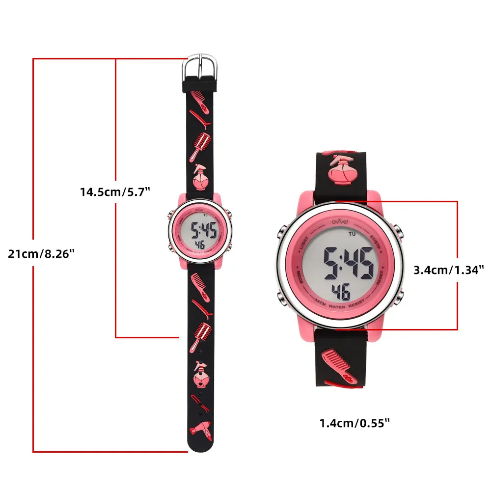 Girls Digital Sports Watch with many features - Hair Accessories