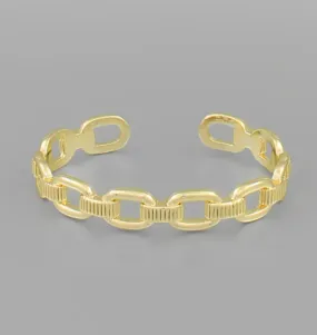 Gold Chain Cuff Bracelet