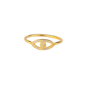 Gold Plated Evil Eye Ring