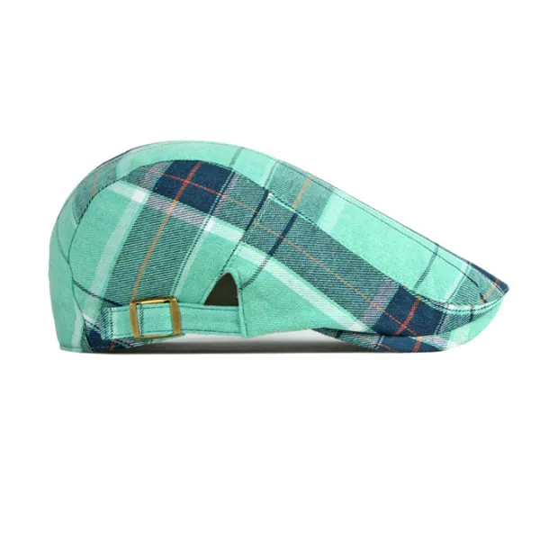 Green British Plaid Beret 綠色英倫格子貝雷帽 KCHT2248