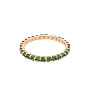 Green Chrome Diopside Stacking Ring