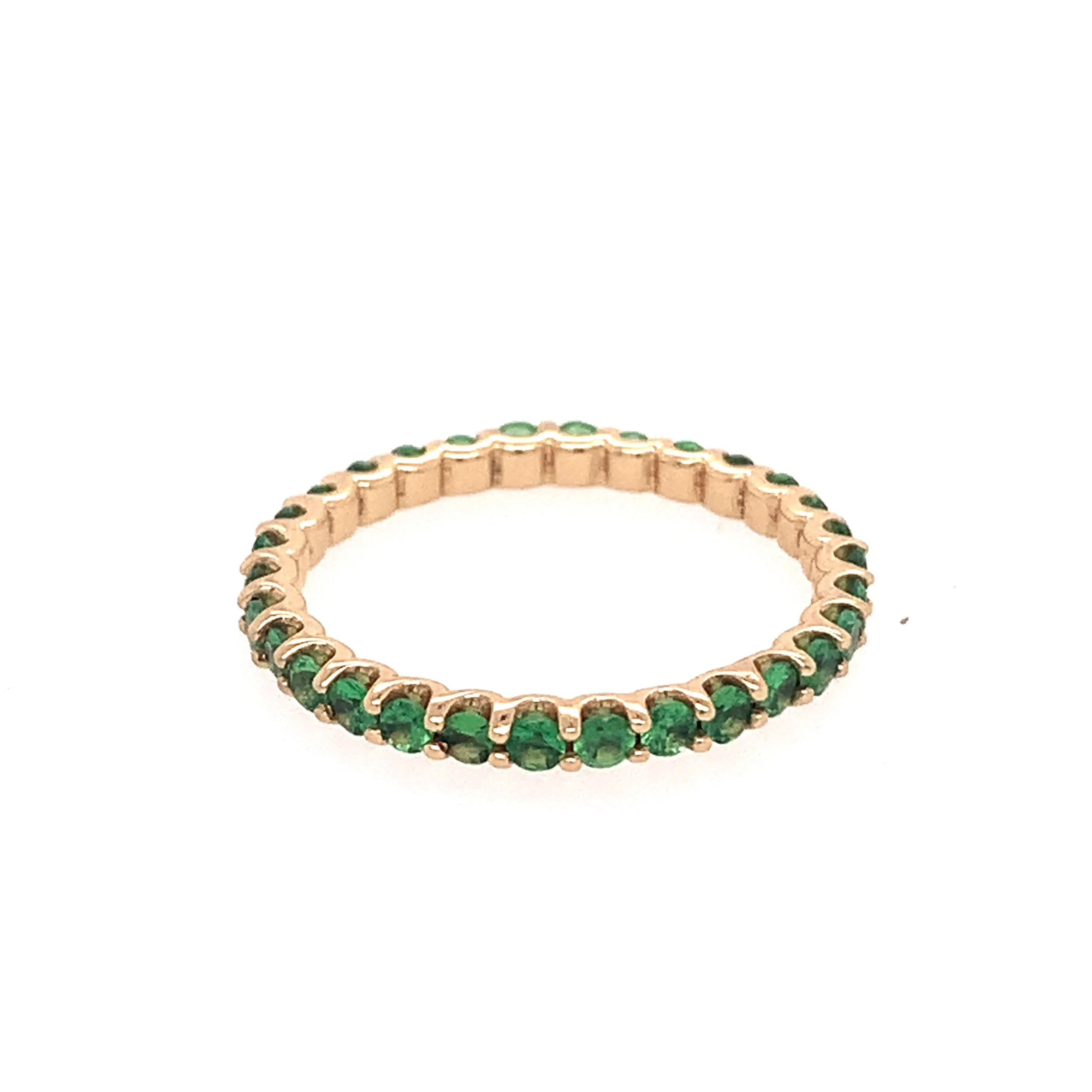 Green Chrome Diopside Stacking Ring