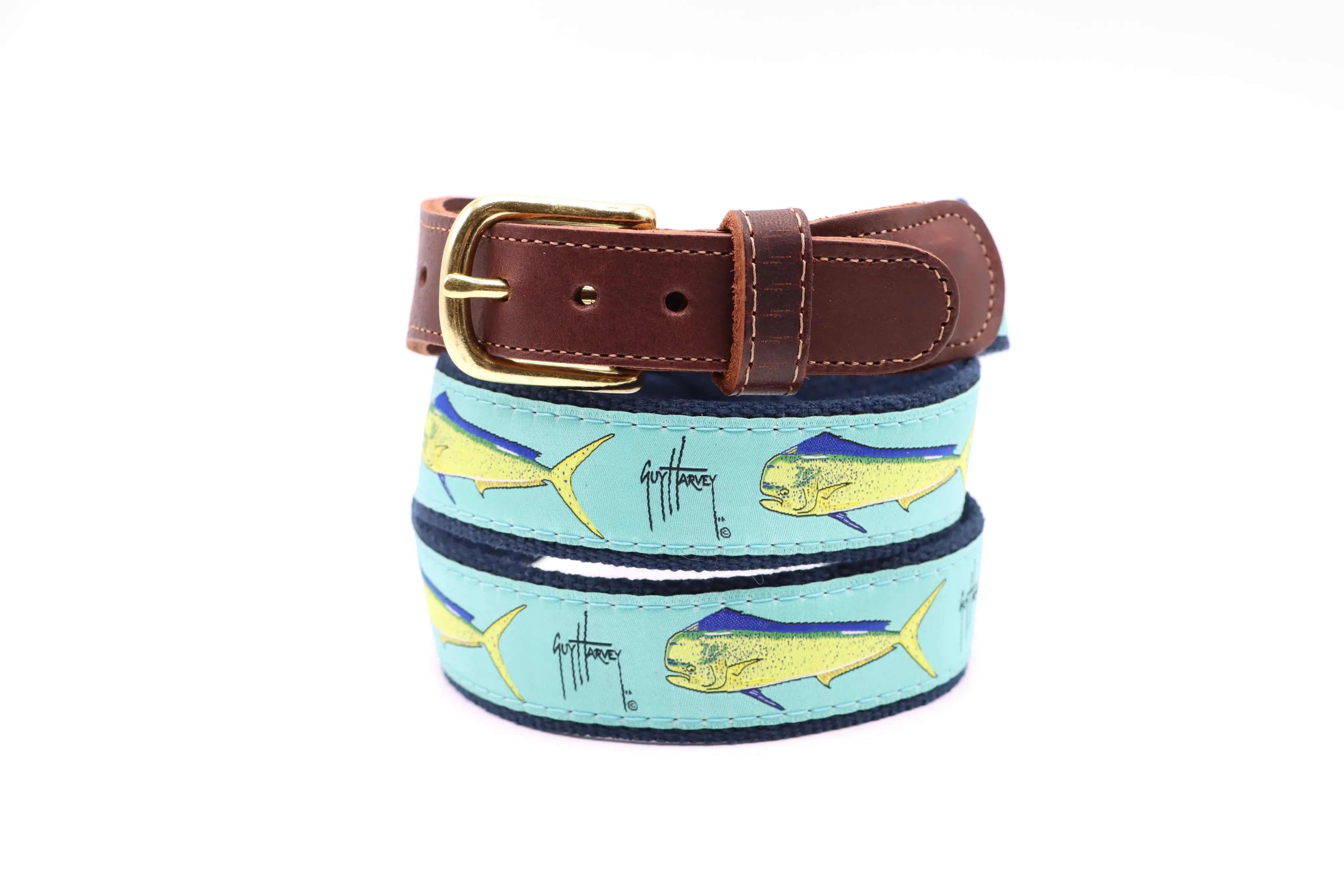 Guy Harvey Blue Dolphin Belt