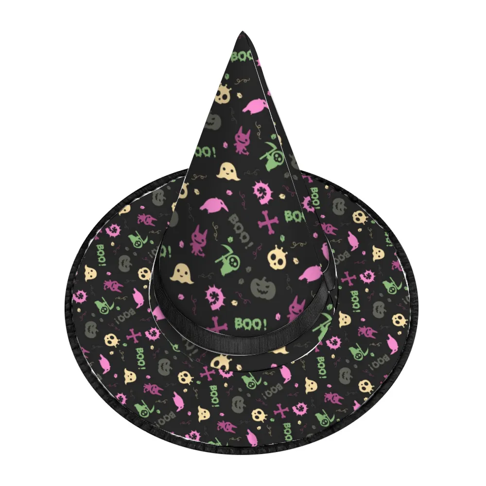 Halloween Witch Hat for Cosplay Parties or Birthday Celebrations- Boo