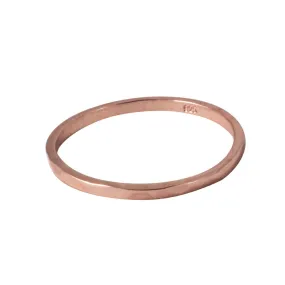 Hammered Rosy Thin Band Ring