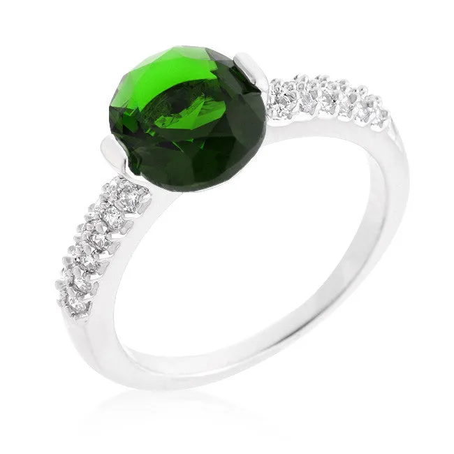 Harla 2(ct) Emerald Green Oval Solitaire Ring | 3ct