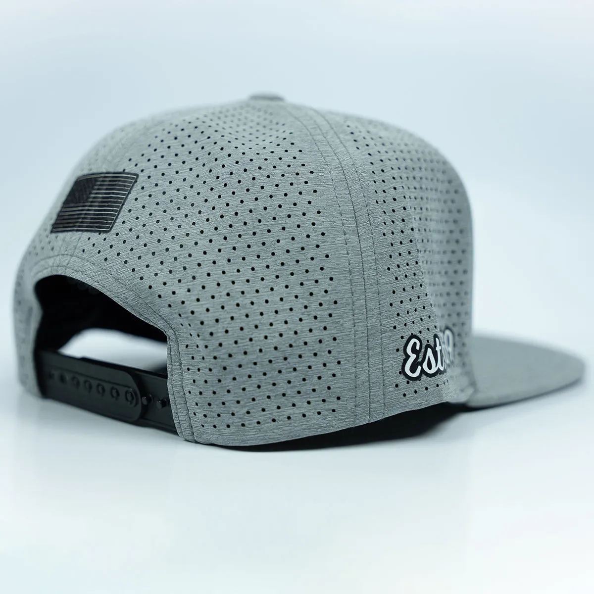 Heather Grey Snapback Hat w/ TOMAR Leather Patch Logo