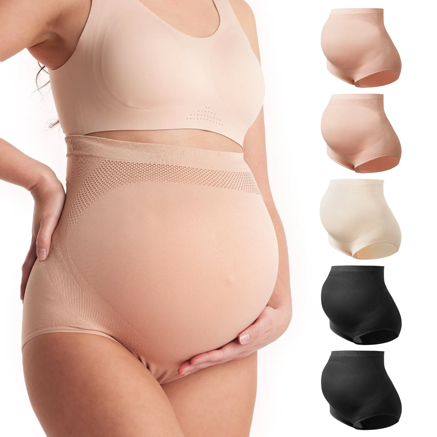 High Waist Pregnancy Seamless Soft Belly Support Panties