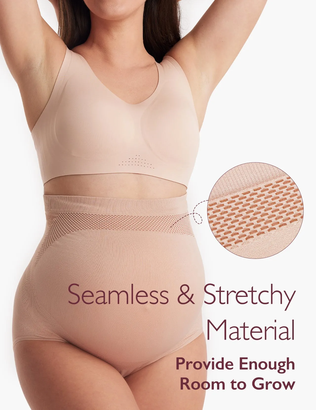 High Waist Pregnancy Seamless Soft Belly Support Panties