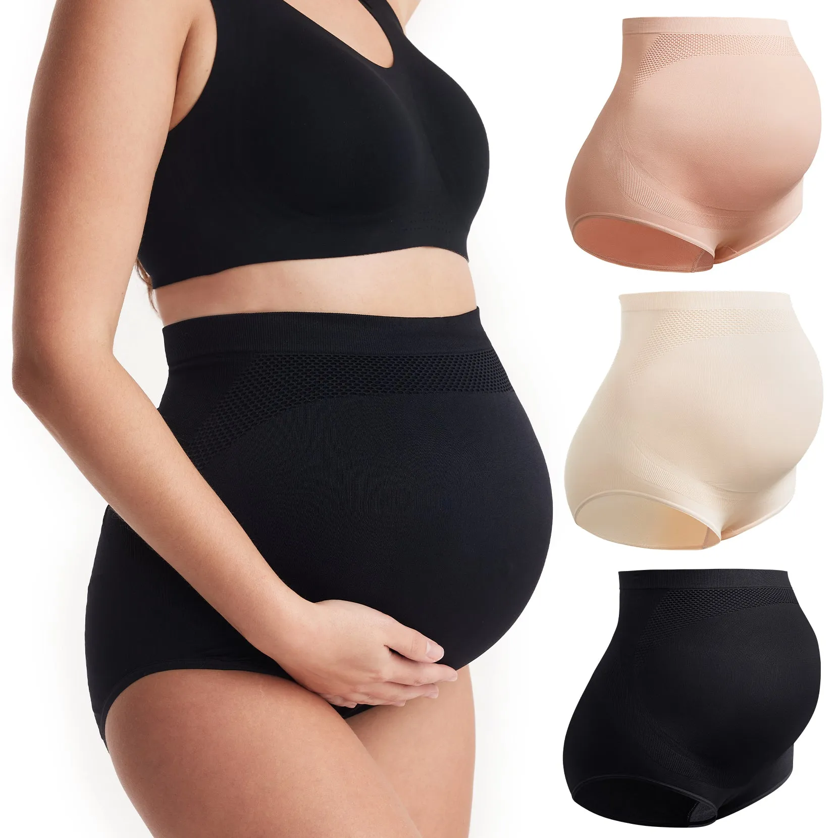 High Waist Pregnancy Seamless Soft Belly Support Panties