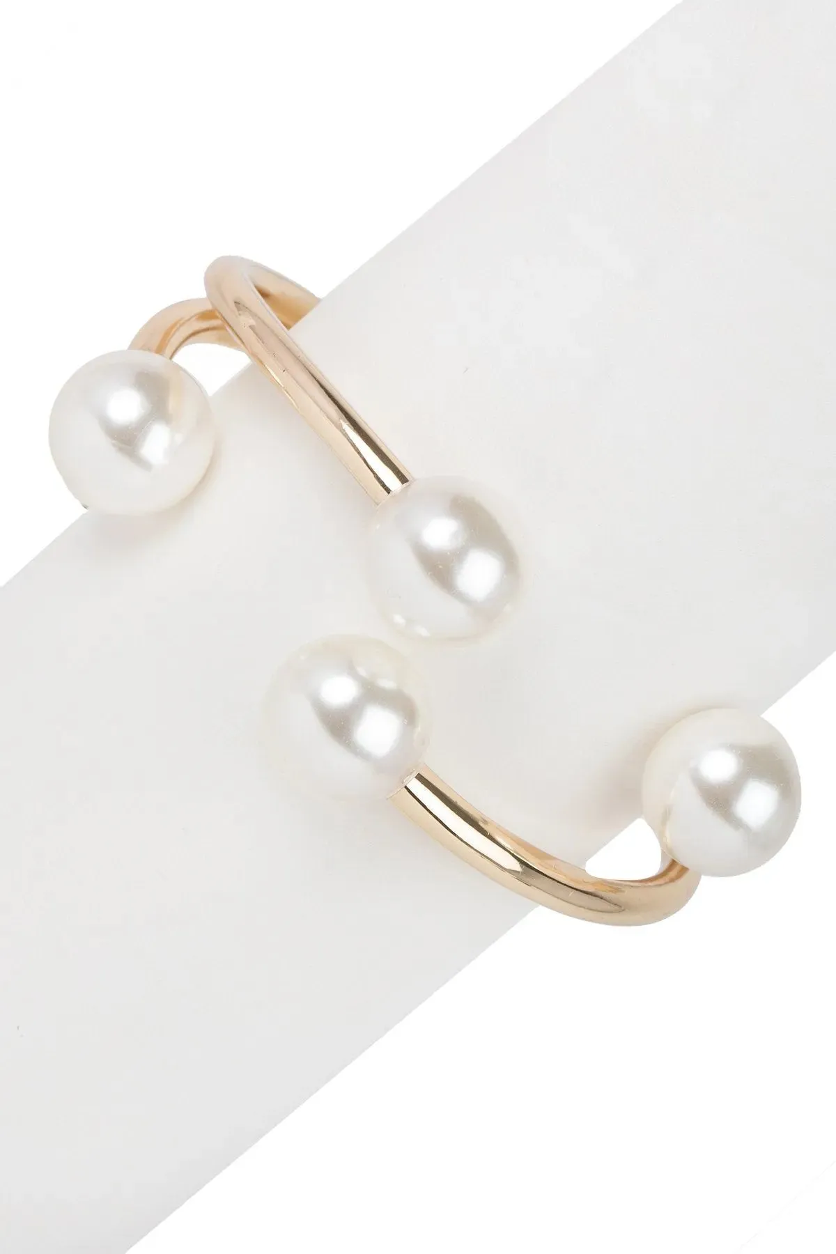 Hinged Pearl Cuff Bracelet