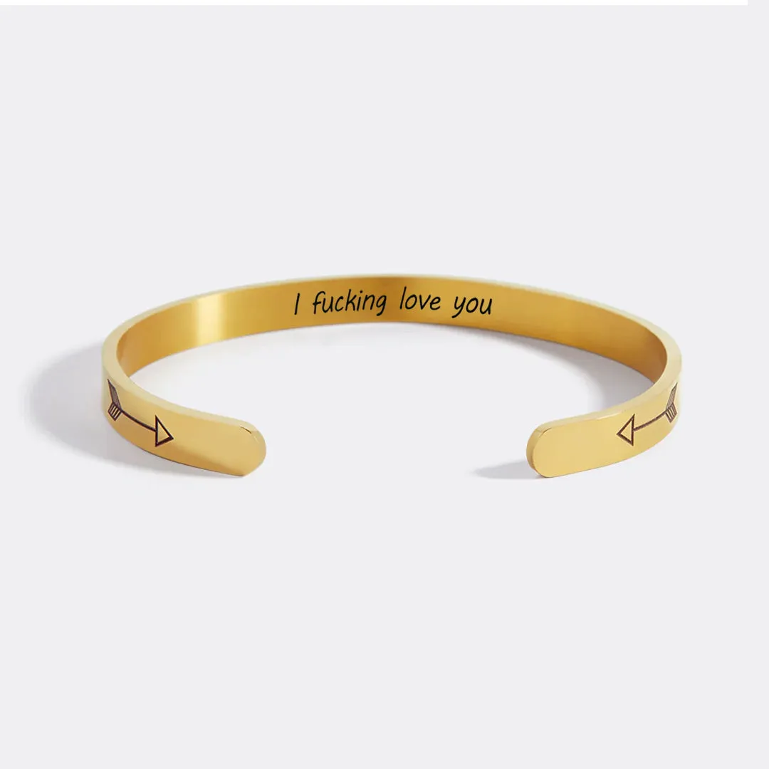 I Fucking Love You Personalizable Cuff Bracelet