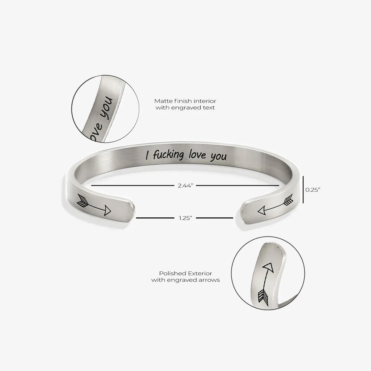 I Fucking Love You Personalizable Cuff Bracelet