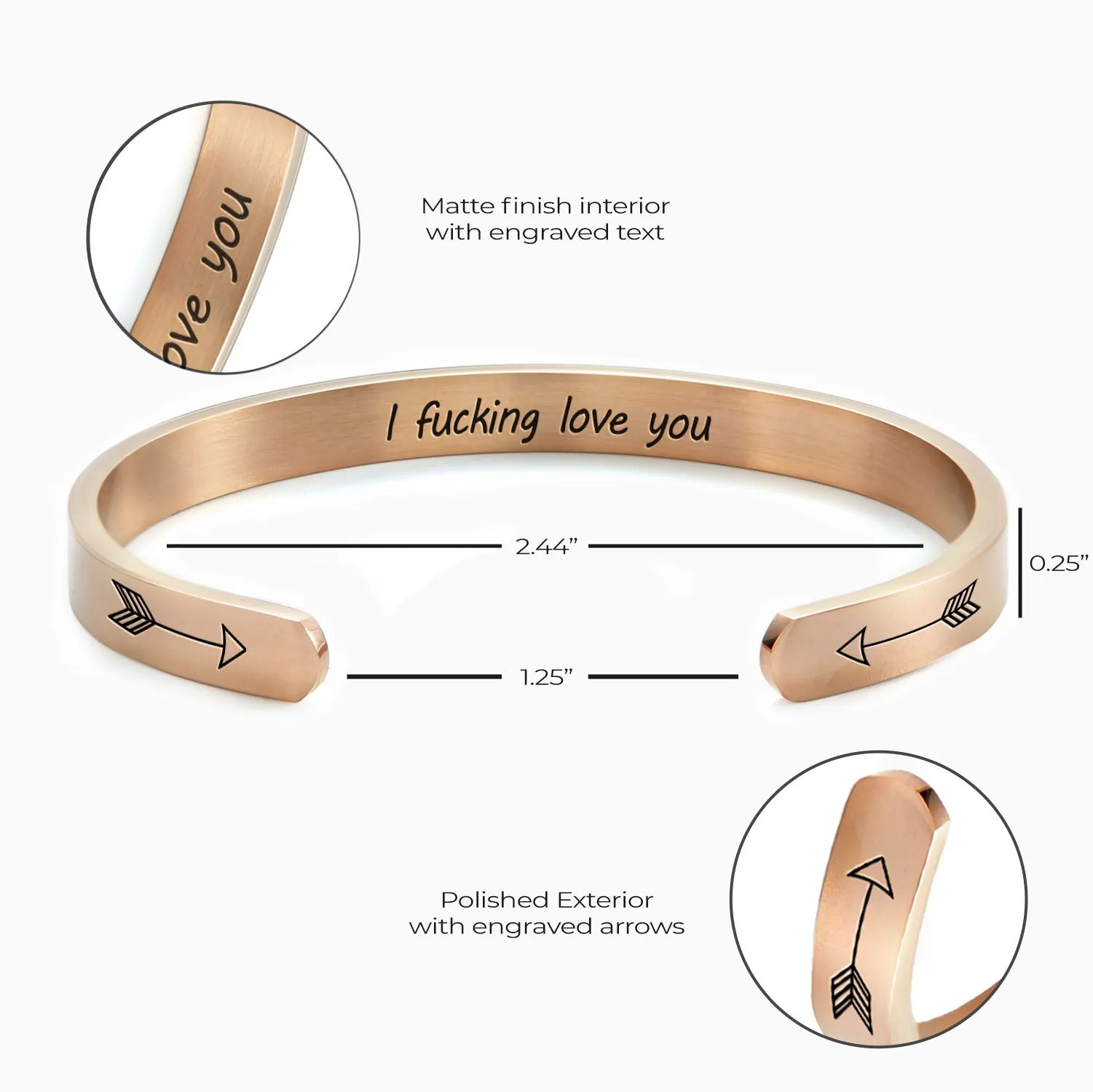 I Fucking Love You Personalizable Cuff Bracelet