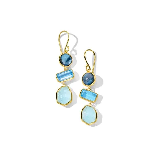 Ippolita 18K Yellow Gold Rock Candy Large 3-Stone Dangle Earrings in Mare