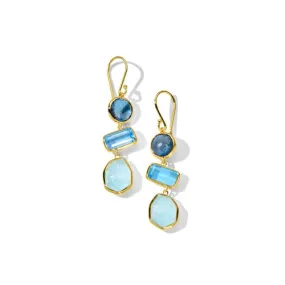 Ippolita 18K Yellow Gold Rock Candy Large 3-Stone Dangle Earrings in Mare