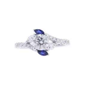 Jacqueline Ready for Love Sapphire and Diamond Engagement Ring