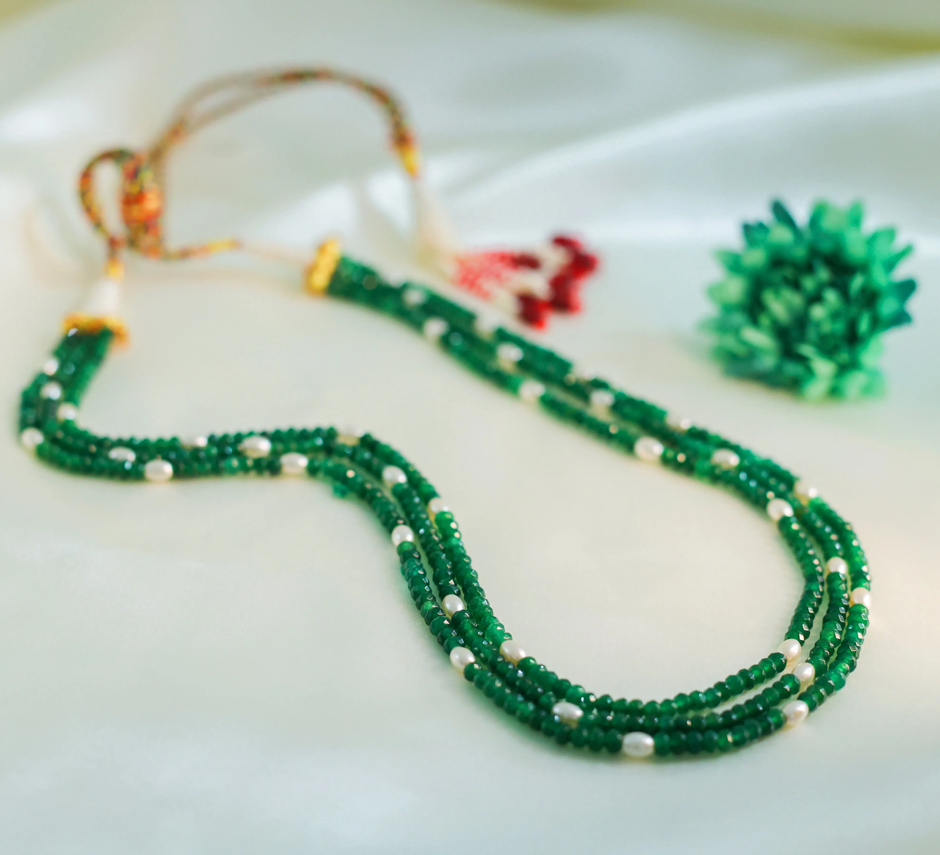 Jade Beads Mala Necklace