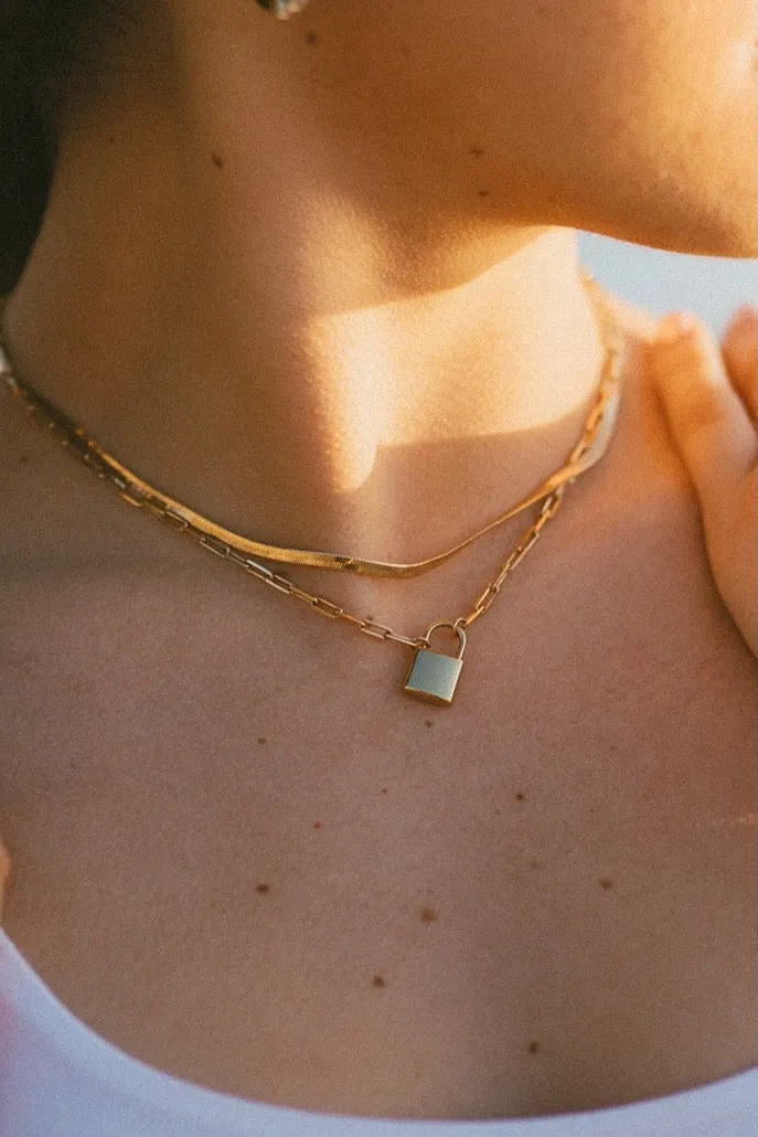 Jade Herringbone Necklace