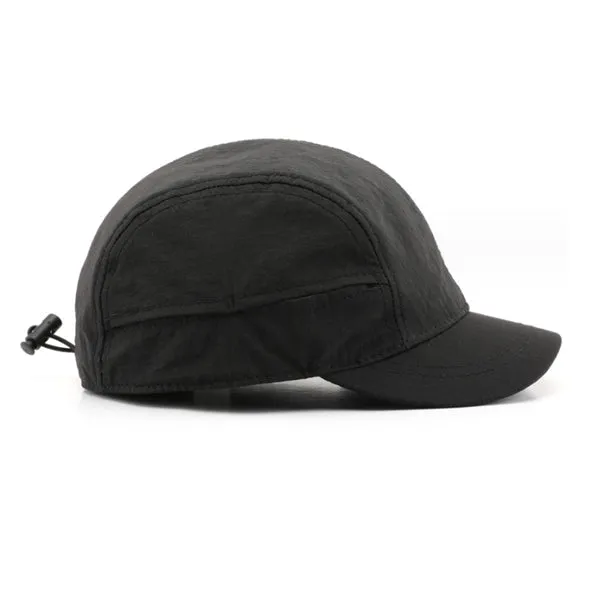 Japanese Black Short Brim Baseball Cap 日系黑色短簷可調節棒球帽 KCHT2400