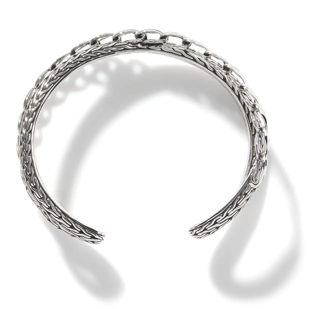 John Hardy Asli Classic Chain Sterling Silver 21.5mm Medium Cuff Bracelet