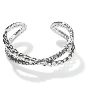 John Hardy Asli Classic Chain Sterling Silver 21.5mm Medium Cuff Bracelet