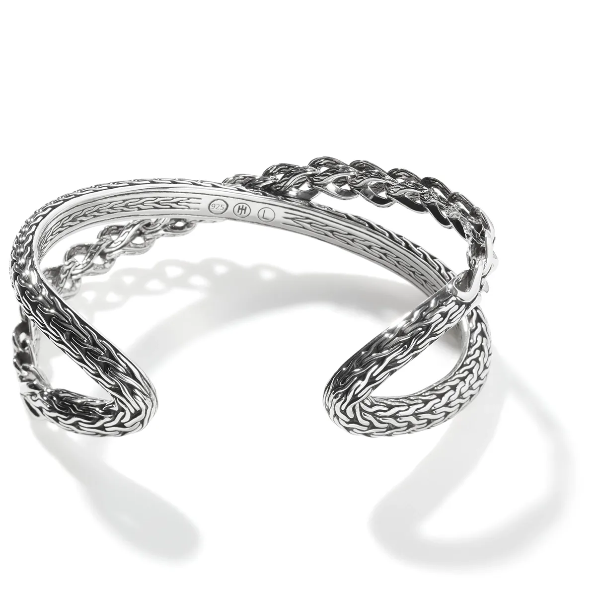 John Hardy Asli Classic Chain Sterling Silver 21.5mm Medium Cuff Bracelet