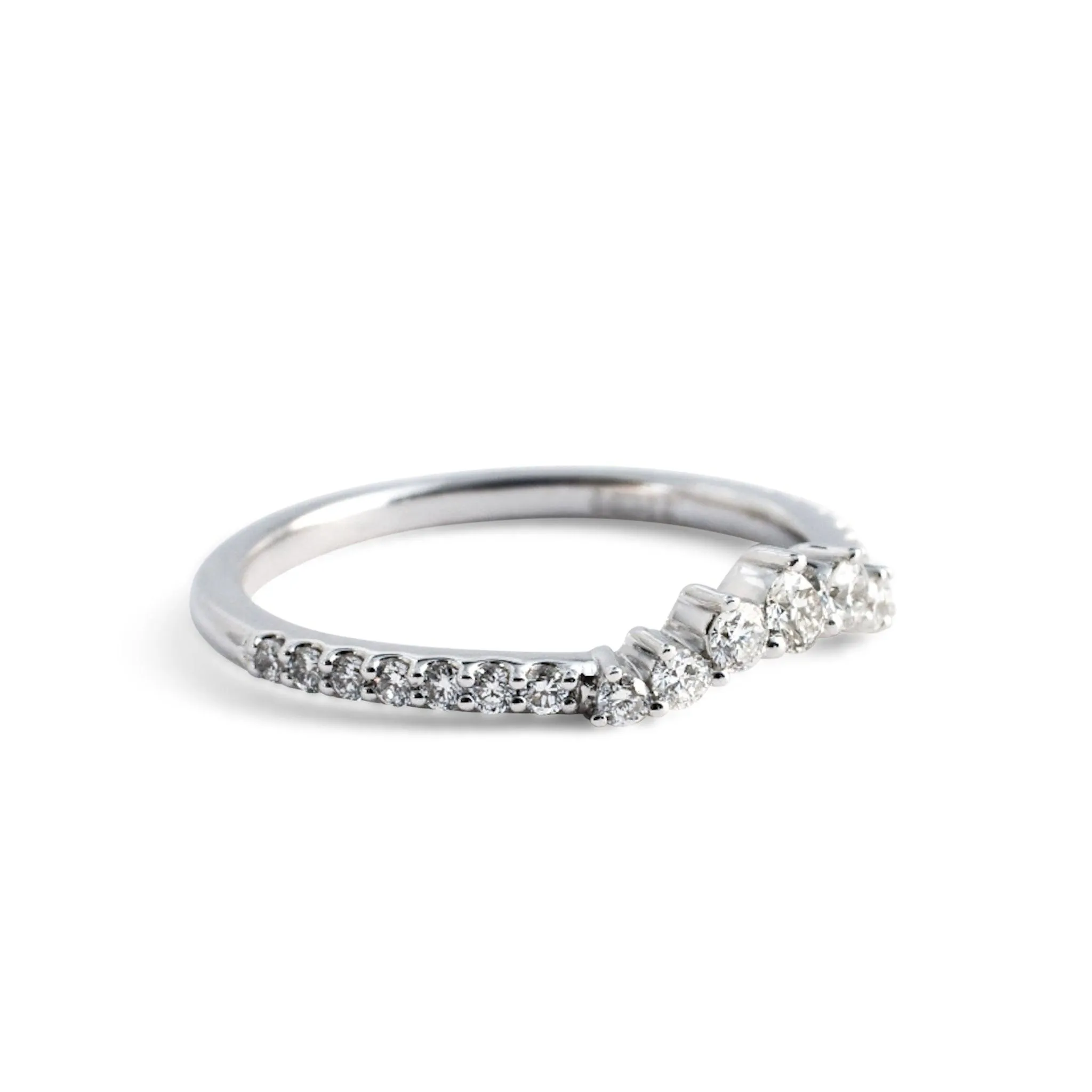 Julia Accented Contoured Diamond Band