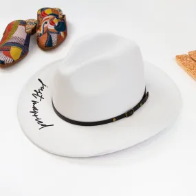 Just Married Fedora Hat