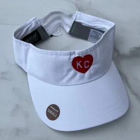 KC Women's White Visor