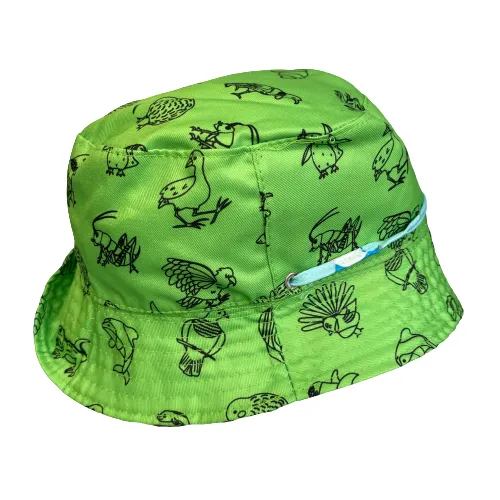 Kids Bucket Hat - NZ animals