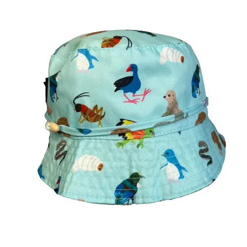 Kids Bucket Hat - NZ animals