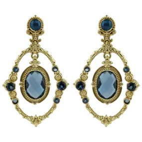 Konstantino Flamenco 18k Gold London Blue Topaz Drop Earrings