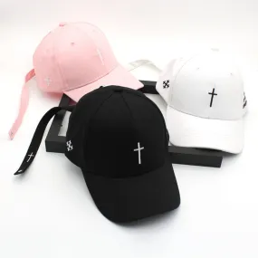 [Korean Style] Cross Embroidery Baseball Cap