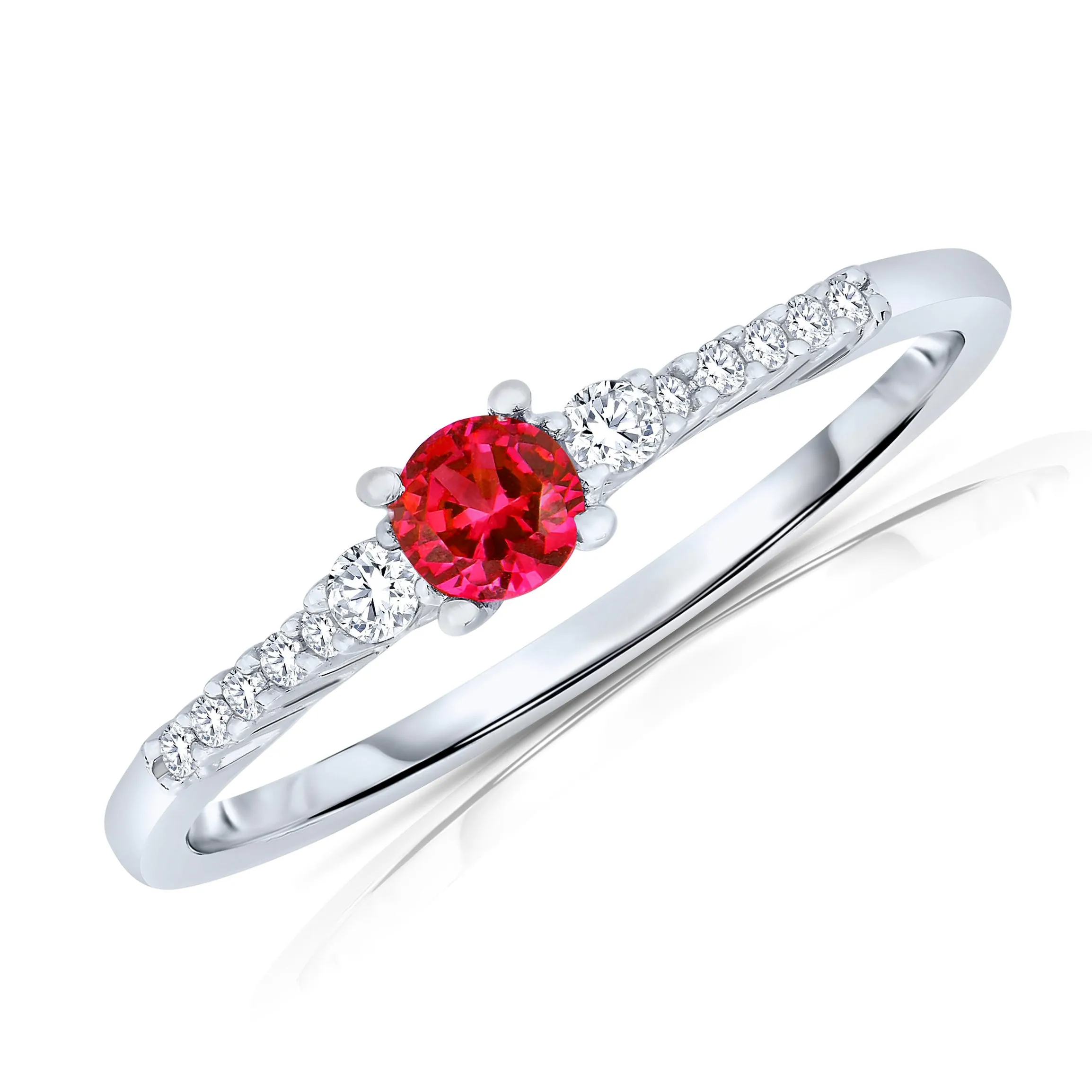 Léa Cubic Zirconia Ruby Ring