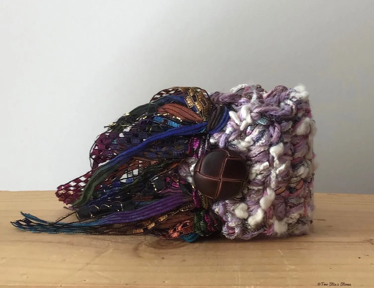 Lavender Tweed Cuff/Bracelet