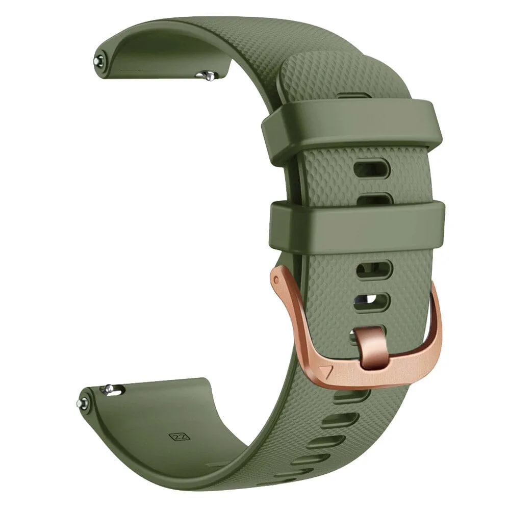 LG Watch compatible Silicone Watch Straps with Rose Gold Buckles