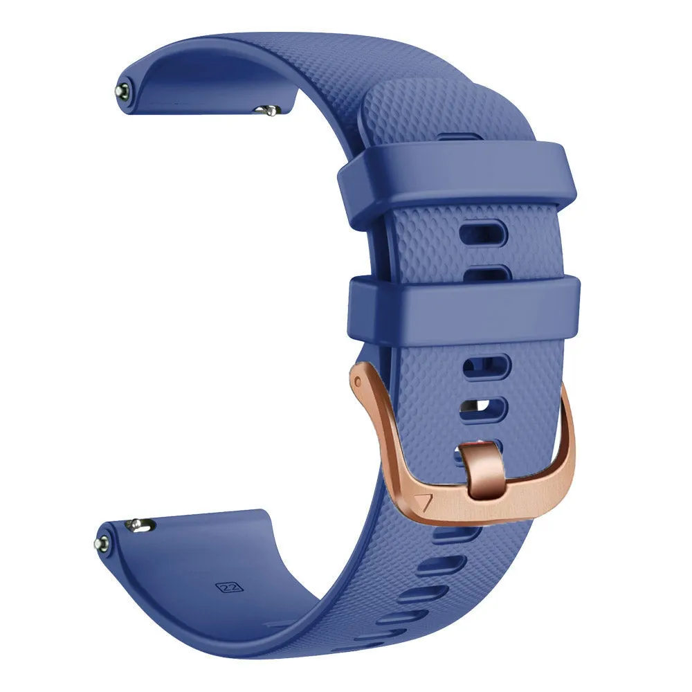 LG Watch compatible Silicone Watch Straps with Rose Gold Buckles