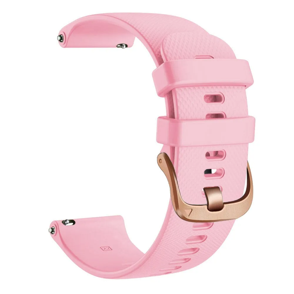 LG Watch compatible Silicone Watch Straps with Rose Gold Buckles