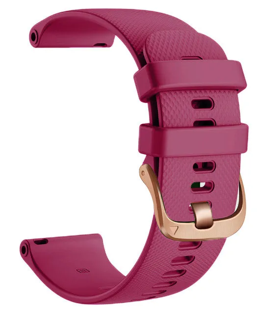 LG Watch compatible Silicone Watch Straps with Rose Gold Buckles